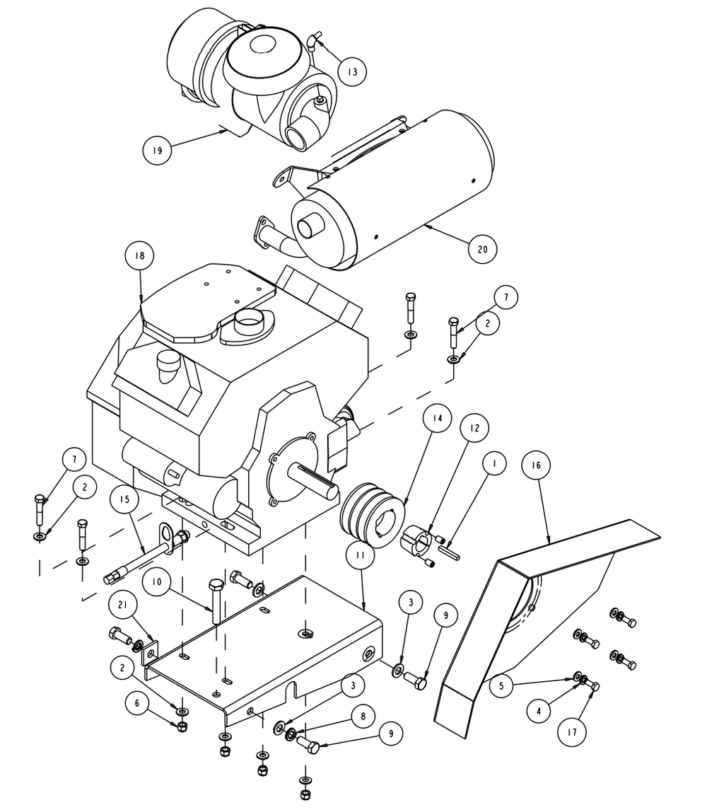 Section 08 Diagram and Parts List for MK-2420HSP 170954 MK Diamond Concrete Saw